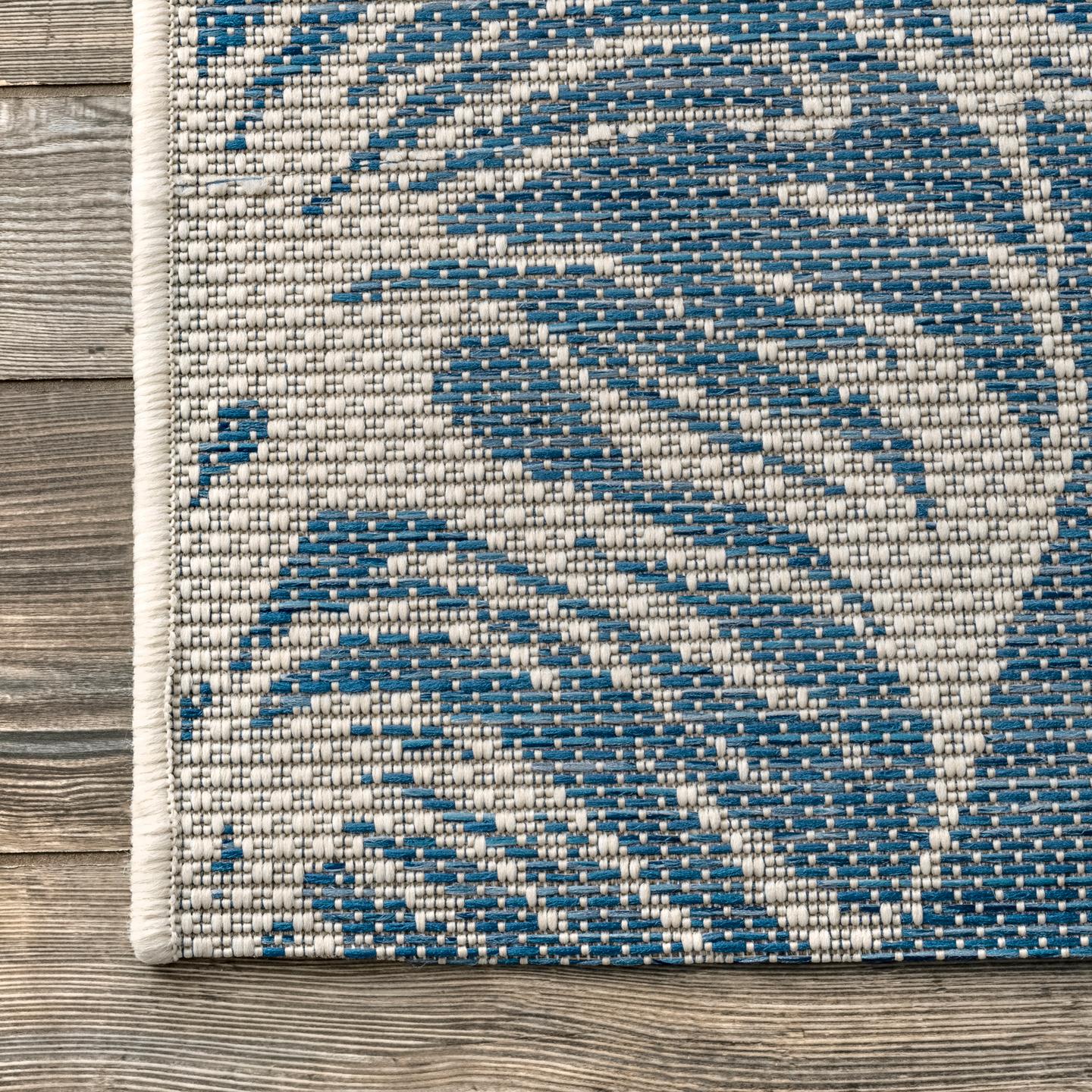 Nuloom Belle Palm Leaves Nbe2837A Blue Area Rug