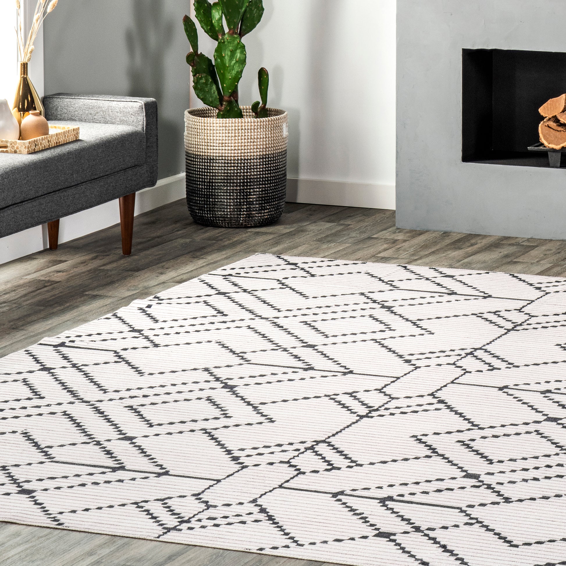 AreaRugs.com Wavaj Nwa1113A Ivory Area Rug