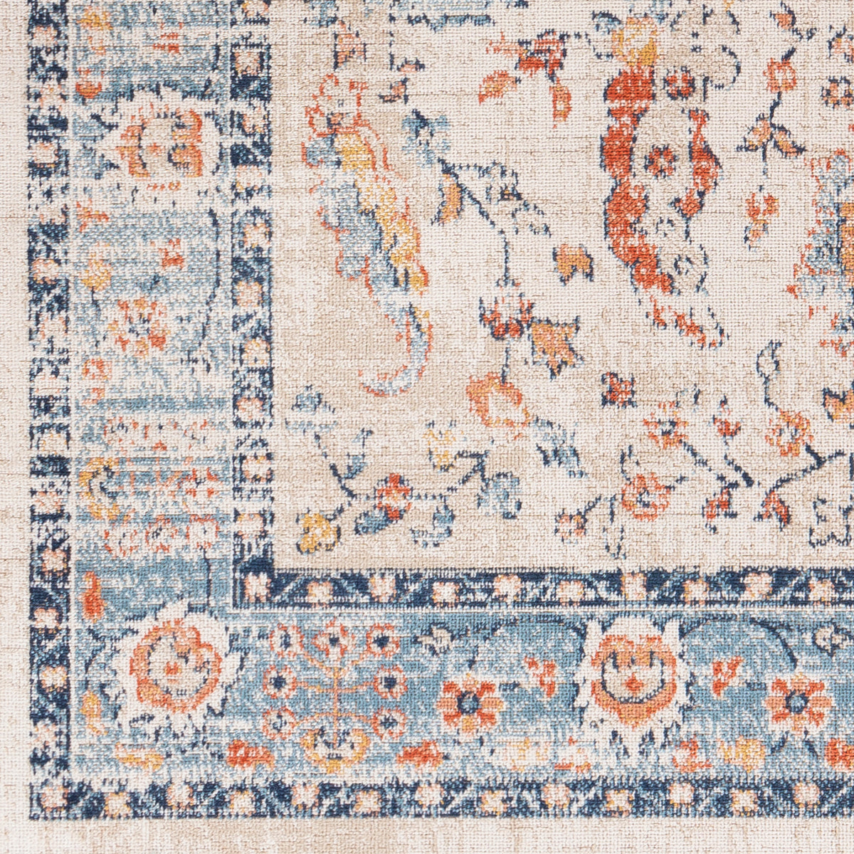 Surya Huntington Beach Htb-2301 Burnt Orange, Denim, Camel, Dark Blue Rugs.