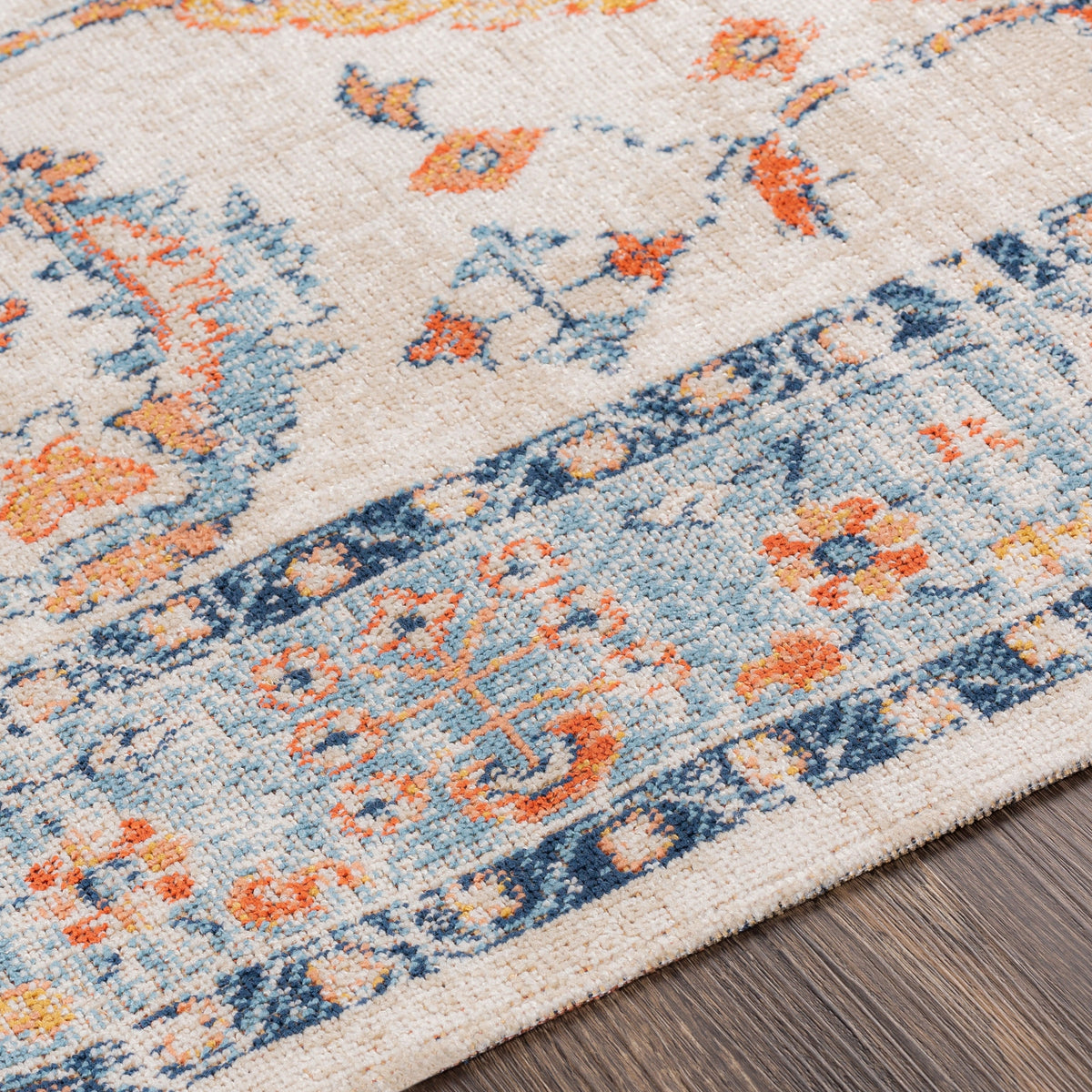Surya Huntington Beach Htb-2301 Burnt Orange, Denim, Camel, Dark Blue Rugs.