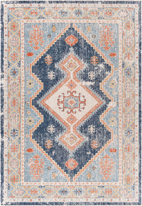 Surya Huntington Beach Htb-2303 Dark Blue, Denim, Burnt Orange, Camel Area Rug