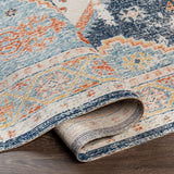 Surya Huntington Beach Htb-2303 Dark Blue, Denim, Burnt Orange, Camel Rugs.