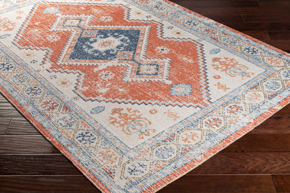 Surya Huntington Beach Htb-2304 Burnt Orange, Dark Blue, Denim, Camel Area Rug