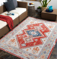 Surya Huntington Beach Htb-2305 Bright Red, Dark Blue, Denim, Camel Area Rug