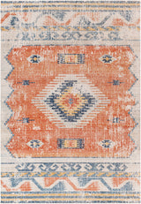 Surya Huntington Beach Htb-2306 Burnt Orange, Dark Blue, Camel, Denim Rugs.