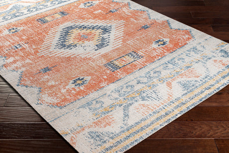 Surya Huntington Beach Htb-2306 Burnt Orange, Dark Blue, Camel, Denim Rugs.