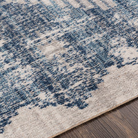 Surya Huntington Beach Htb-2307 Dark Blue, Denim, Light Gray, Cream Area Rug