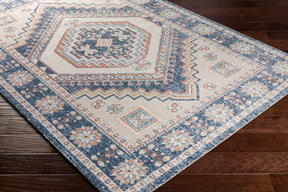 Surya Huntington Beach Htb-2308 Dark Blue, Burnt Orange, Denim, Camel Area Rug