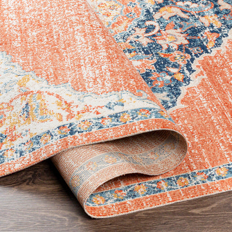 Surya Huntington Beach Htb-2314 Dusty Coral, Orange, Saffron, Dark Blue Rugs.