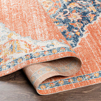 Surya Huntington Beach Htb-2314 Dusty Coral, Orange, Saffron, Dark Blue Area Rug