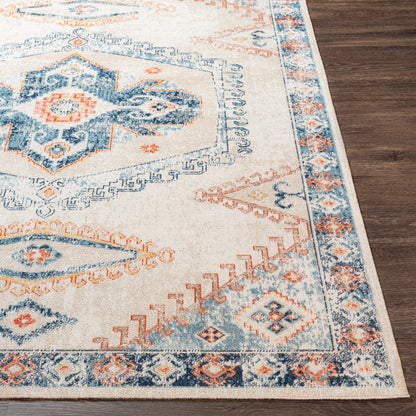 Surya Huntington Beach Htb-2318 Burnt Orange, Camel, Dark Blue, Denim Area Rug