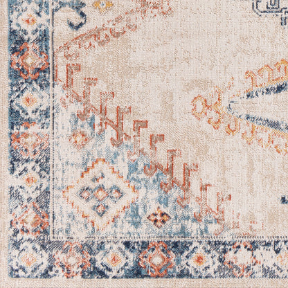 Surya Huntington Beach Htb-2318 Burnt Orange, Camel, Dark Blue, Denim Area Rug