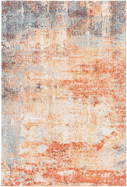 Surya Huntington Beach Htb-2323 Denim, Burnt Orange, Camel, Taupe Area Rug