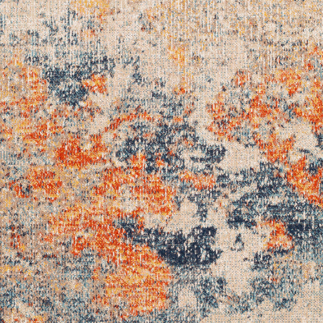 Surya Huntington Beach Htb-2325 Orange, Saffron, Aqua, Dark Blue Area Rug