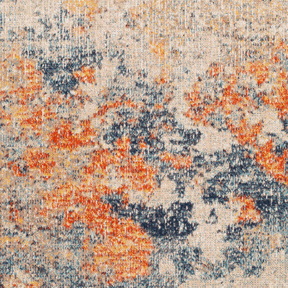 Surya Huntington Beach Htb-2325 Orange, Saffron, Aqua, Dark Blue Area Rug