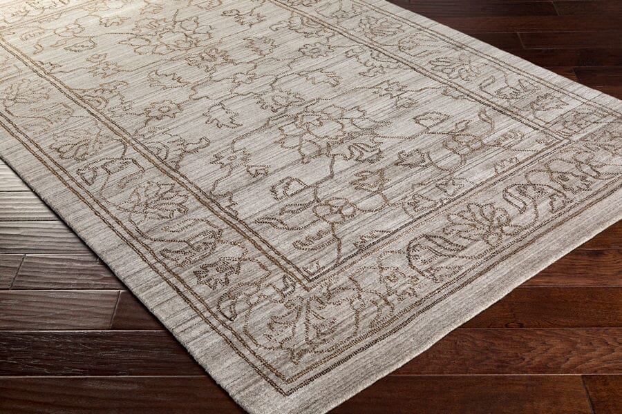 Surya Hightower Htw-3003 Light Gray, Camel, Dark Brown Rugs.