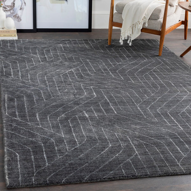 Surya Hightower Htw-3011 Charcoal, Black, White Rugs.