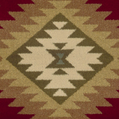Oriental Weavers Sphinx Hudson 087j1 Green / Red Southwestern Area Rug