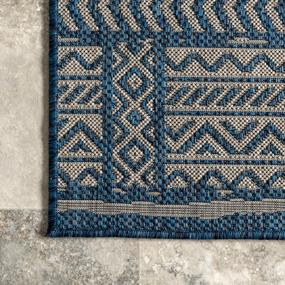 Nuloom Abbey Tribal Nab1799C Blue Area Rug