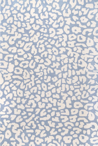 Nuloom Rorie Leopard Print Nro2683B Light Blue Area Rug