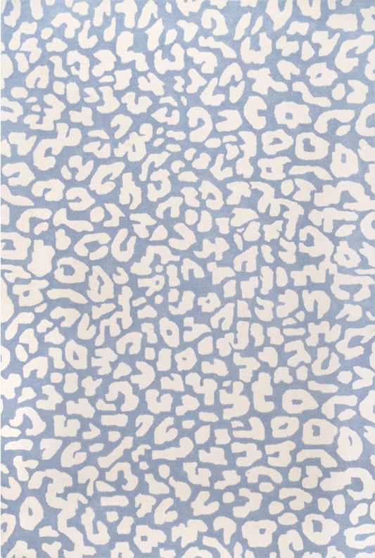 Nuloom Rorie Leopard Print Nro2683B Light Blue Area Rug
