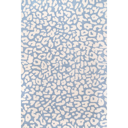 Nuloom Rorie Leopard Print Nro2683B Light Blue Area Rug