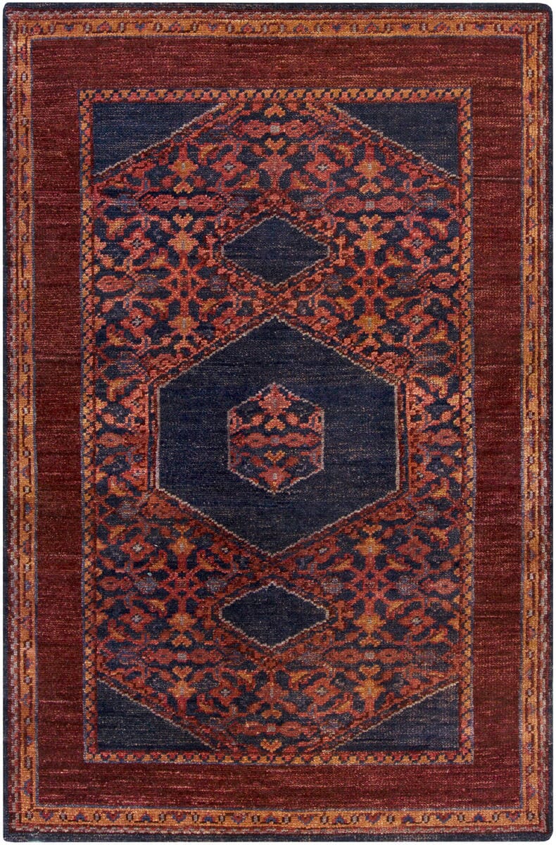 Surya Haven Hvn-1216 Eggplant / Burgundy / Burgundy Area Rug