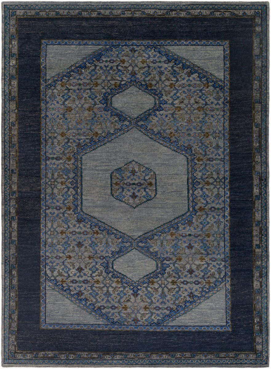 Surya Haven Hvn-1218 Slate / Navy / Gray / Olive / Teal Area Rug