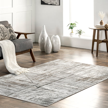 Nuloom Helene Pin Stripe Nhe1456B Gray Area Rug