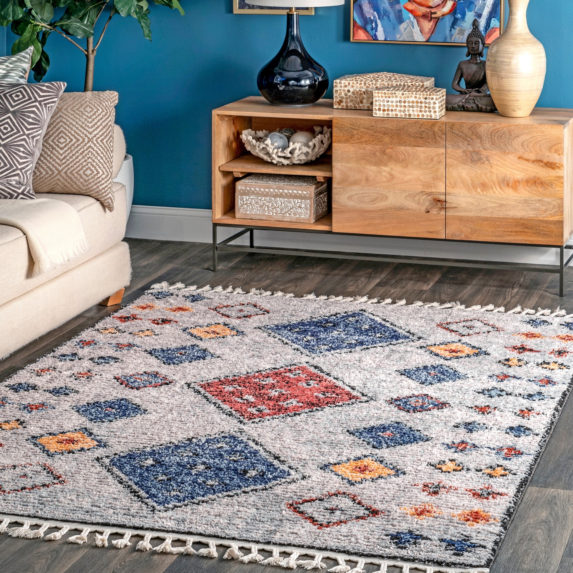 Nuloom Nakamo Bed Nna2168A Gray Area Rug