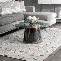 Nuloom Cowhide Grenier Nco3558A Gray Area Rug