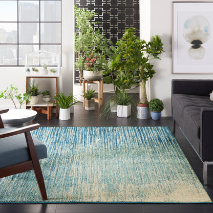 Nourison Passion Psn09 Navy/Light Blue Area Rug