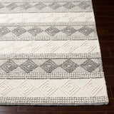 Surya Hygge Hyg-2300 Charcoal, White Rug.