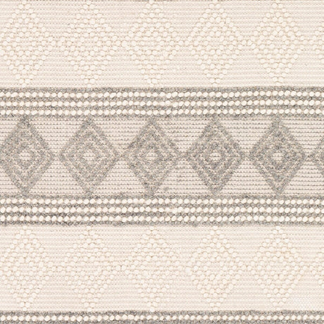 Surya Hygge Hyg-2300 Charcoal, White Rug.