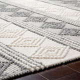 Surya Hygge Hyg-2300 Charcoal, White Rug.
