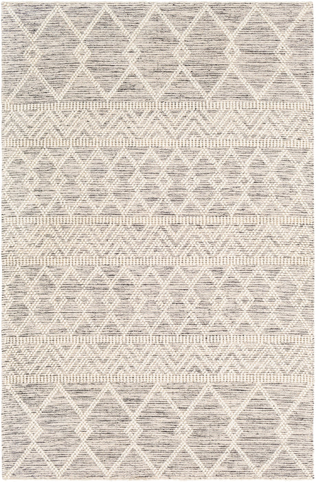 Surya Hygge Hyg-2305 Charcoal, White Rug.