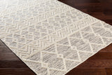Surya Hygge Hyg-2305 Charcoal, White Rug.