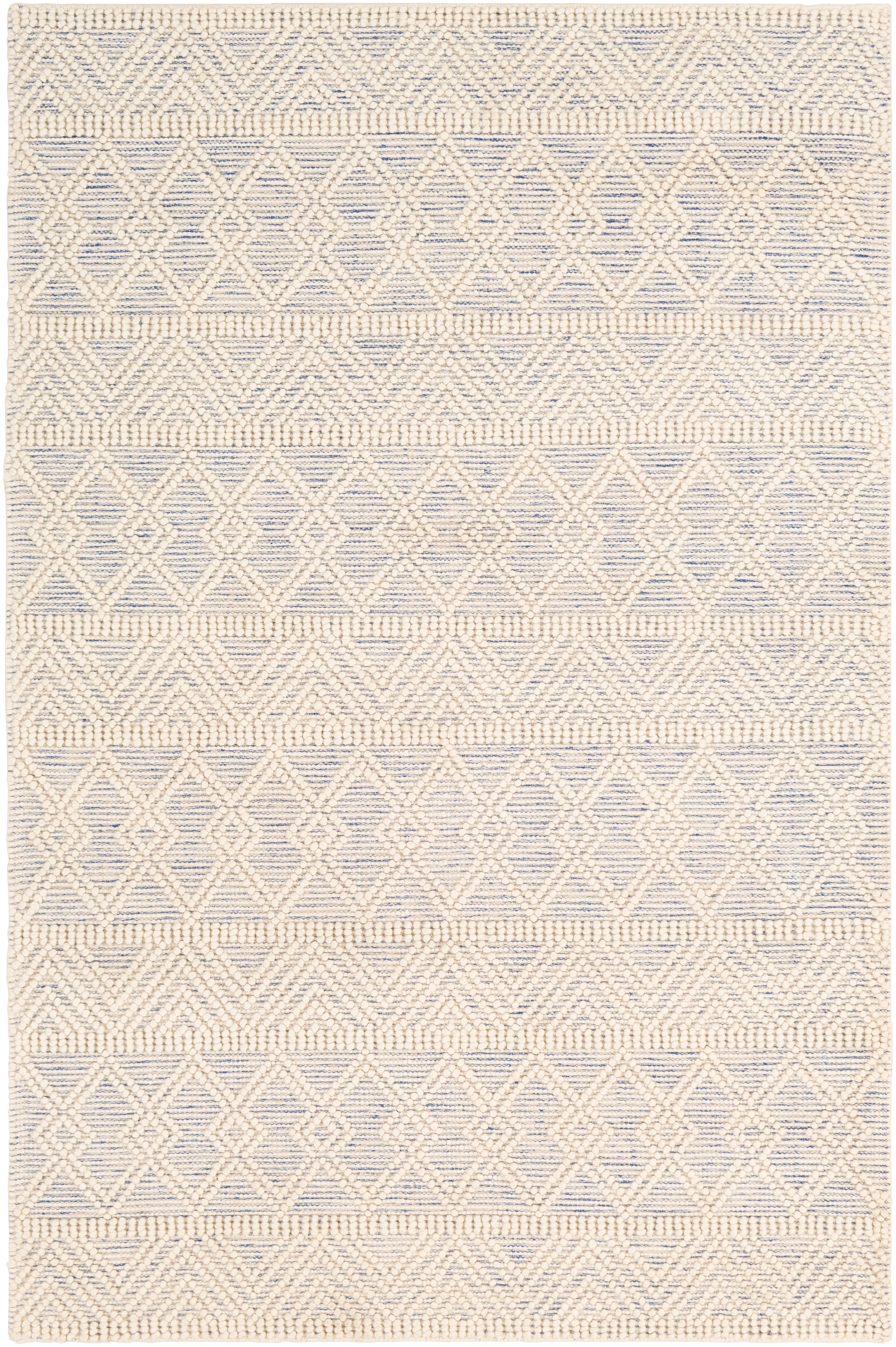 Surya Hygge Hyg-2306 Dark Blue, White Area Rug