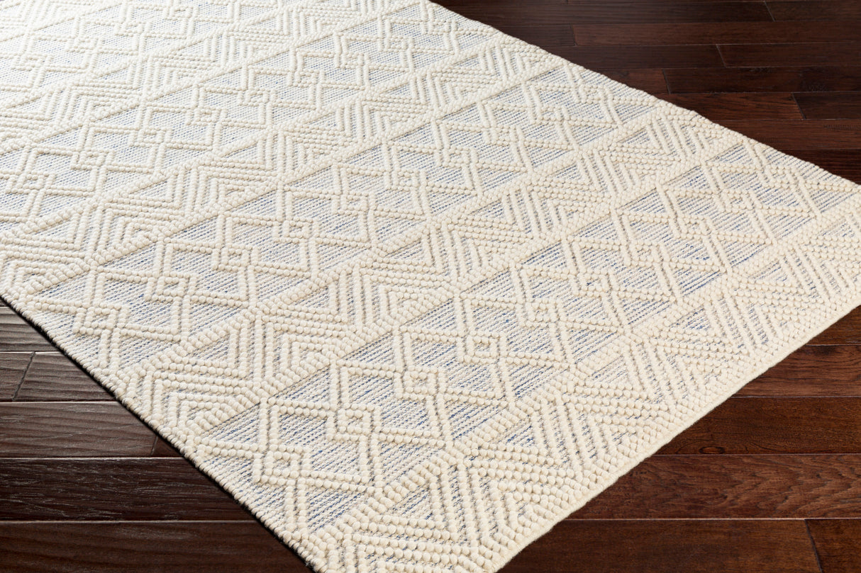 Surya Hygge Hyg-2306 Dark Blue, White Rugs.