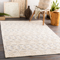 Surya Hygge Hyg-2306 Dark Blue, White Area Rug