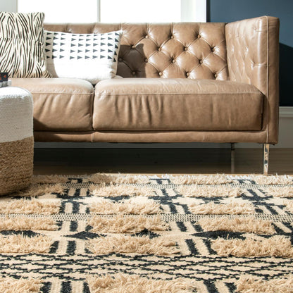 Nuloom Marianna Tribal Stripes Nma3327A Tan Area Rug