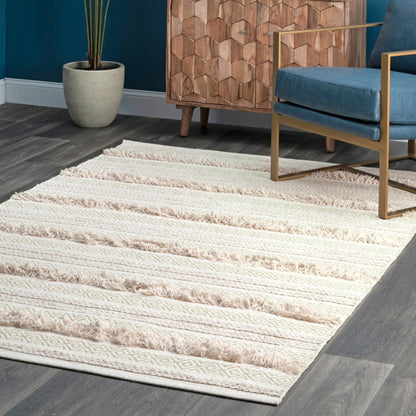 Nuloom Gianna Tribal Stripes Ngi2057A Gray Area Rug