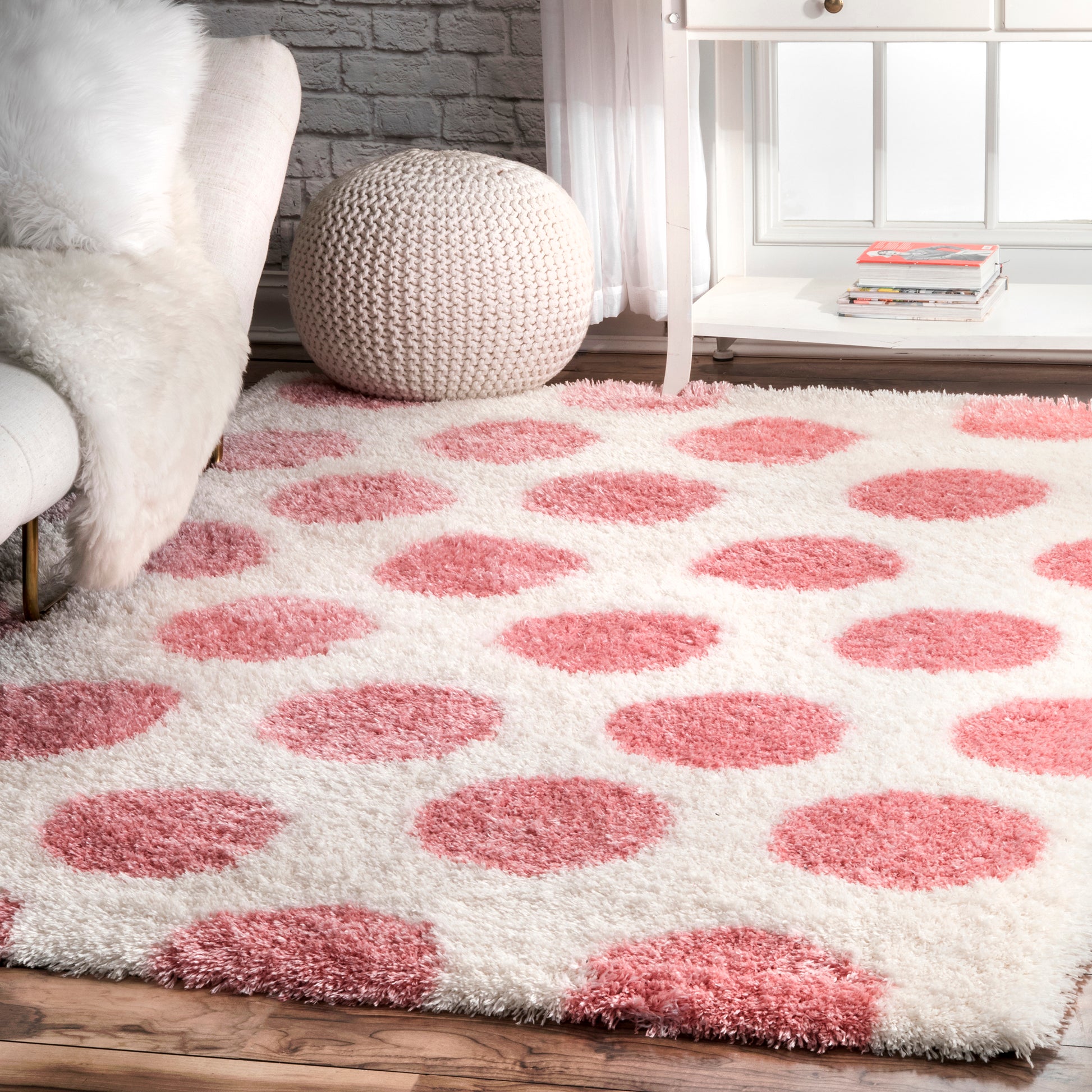 Nuloom Alexa Polka Dot Nal2919A Pink Area Rug