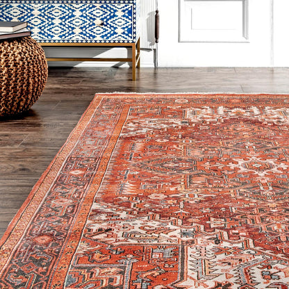 Nuloom Samina Printed Starburst Nsa2628A Rust Area Rug