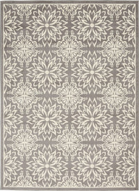 Nourison Jubilant Jub06 Ivory / Grey Damask Area Rug