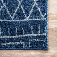 Nuloom Bexley Banded Tribal Nbe1452B Blue Area Rug