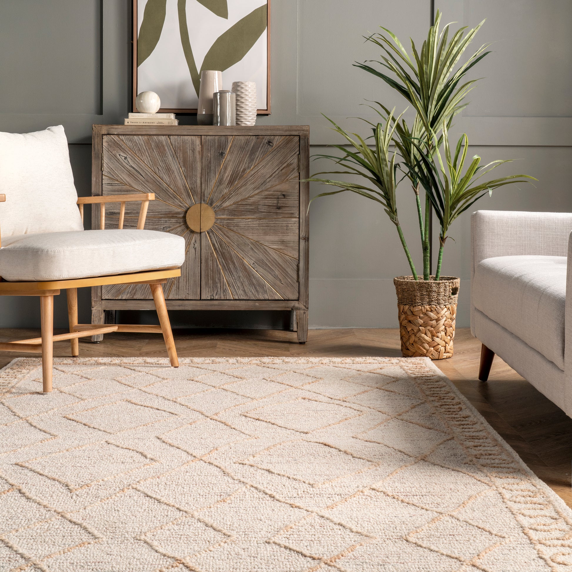 Nuloom Madison Moroccan Nma3560A Beige Area Rug