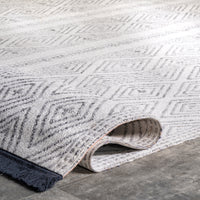 Nuloom Striped Miriam Nst1482B Gray Area Rug