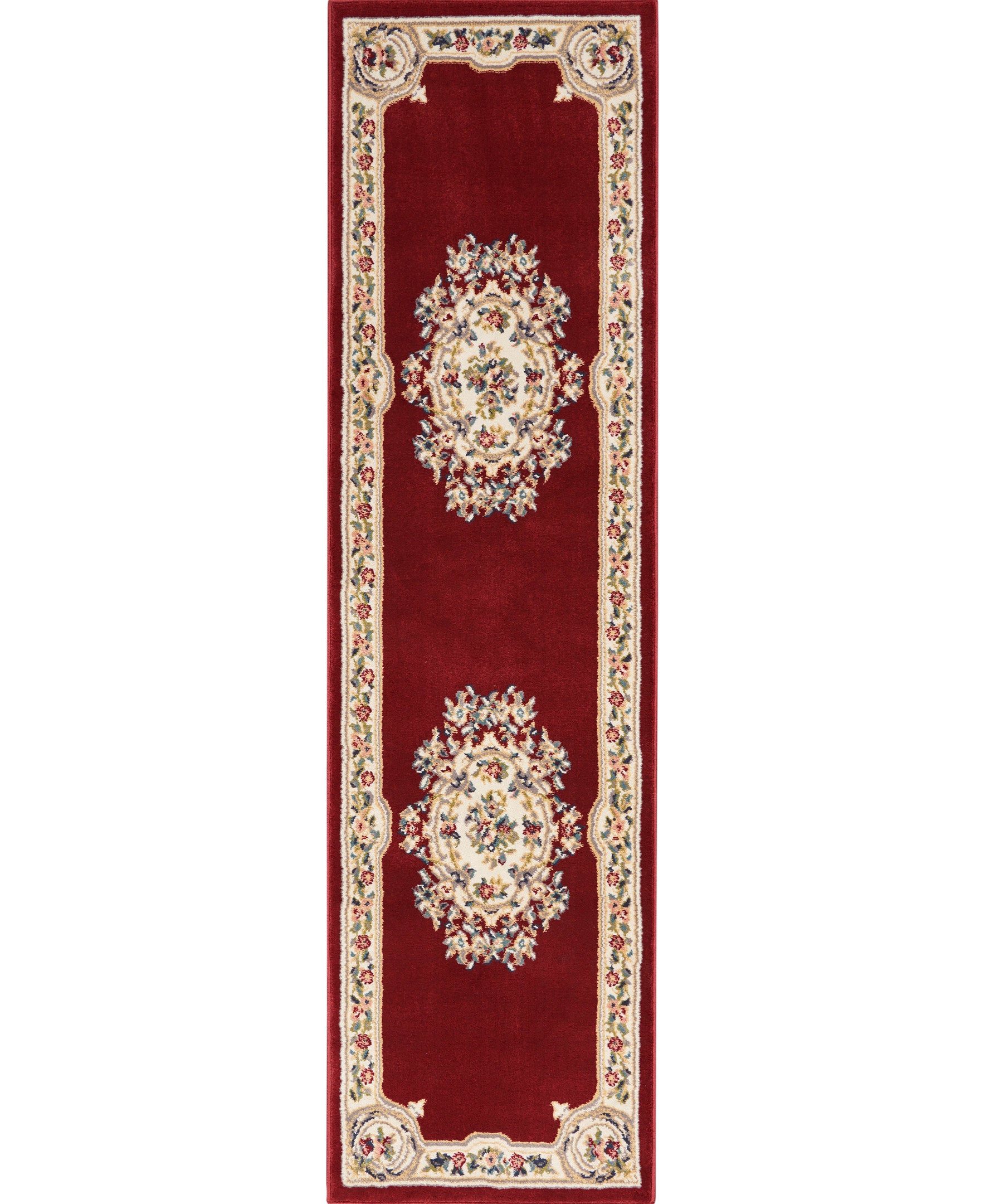 Nourison Aubusson Abs1 Red Area Rug