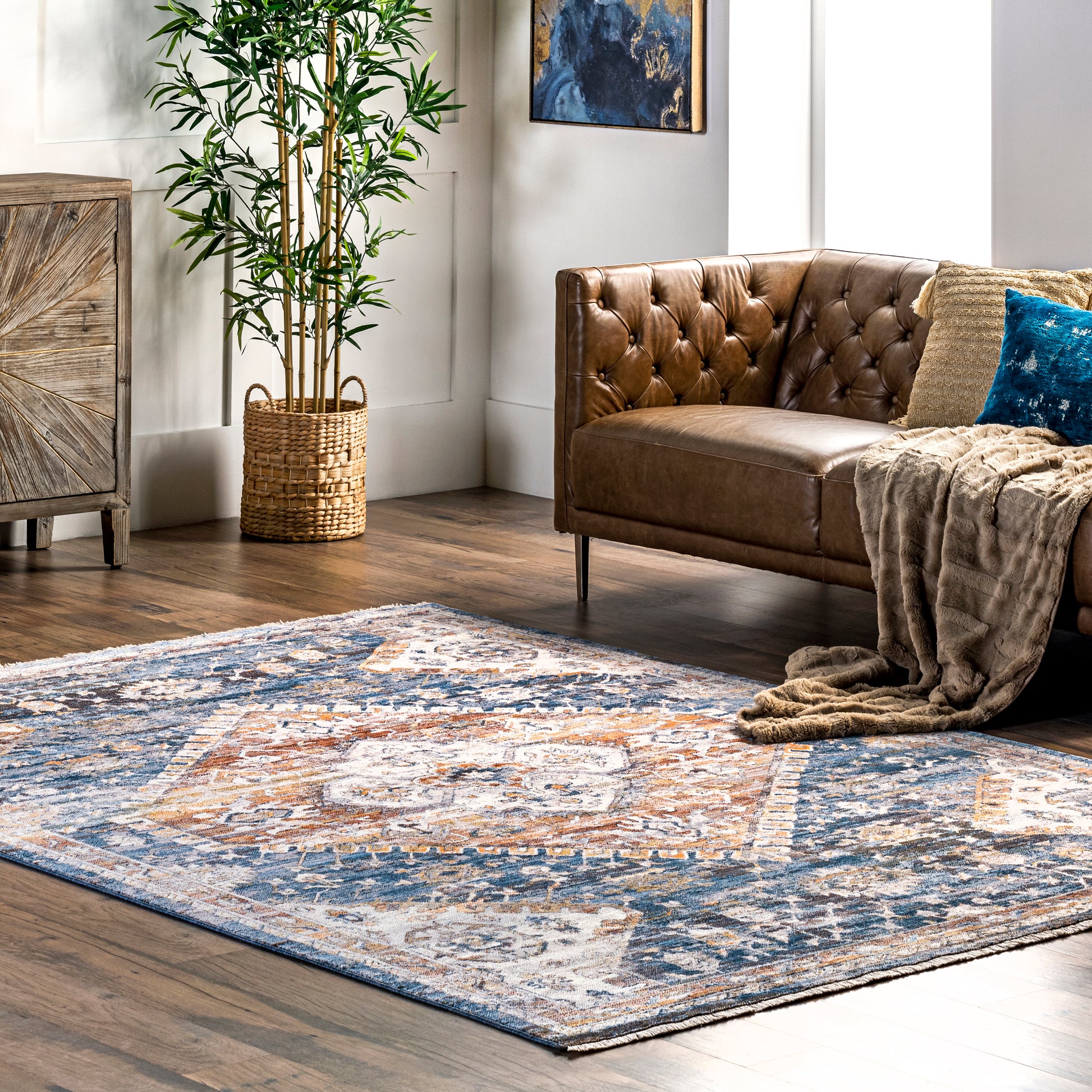 Nuloom Addison Transitional Nad2141A Blue Area Rug